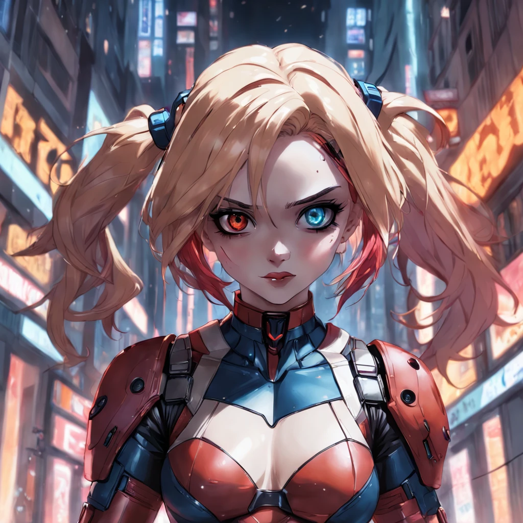 Realistic depiction of an advanced cybersuit, Harley Quinn из DC Comics