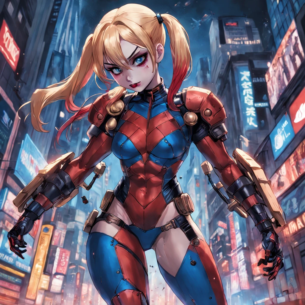 Realistic depiction of an advanced cybersuit, Harley Quinn из DC Comics