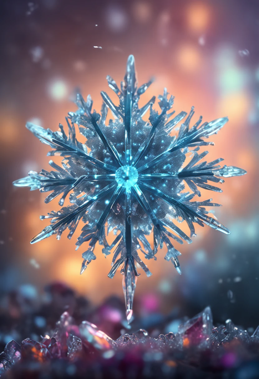 （（Ice crystal background））, sparkle, glowing light, ccurate, anatomically correct, high details