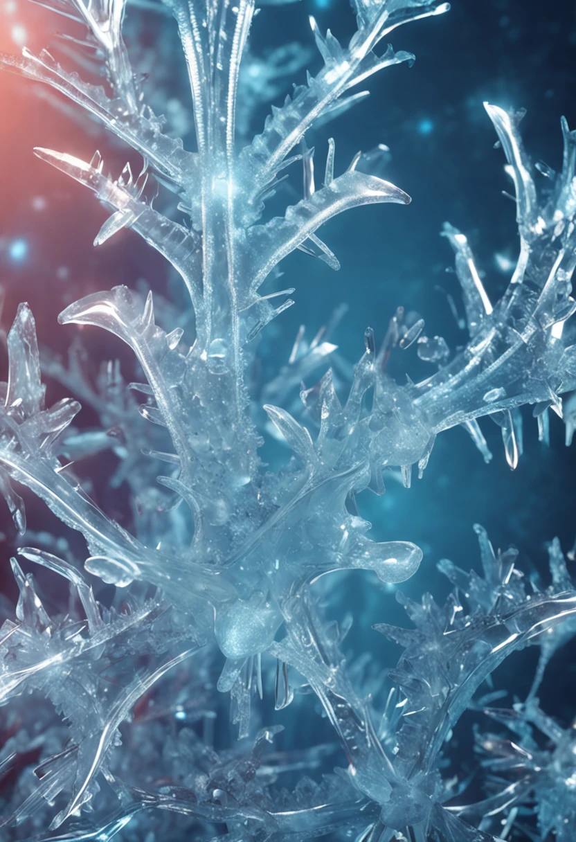 ((Ice crystal background)), sparkle, glowing light, ccurate, anatomically correct, high details