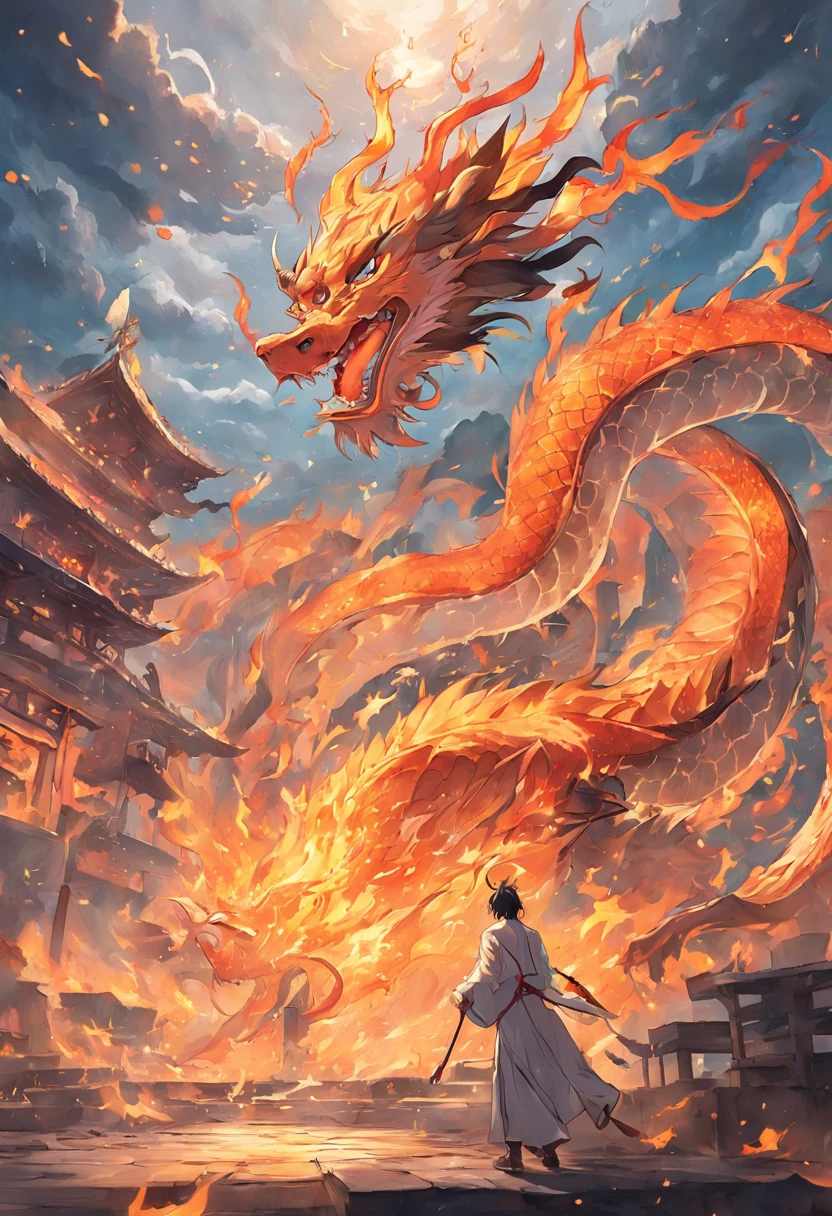 The prompt: Chinese Dragon, ((no humans))
Completed prompt: Chinese Dragon, vibrant red and gold colors, intricate scales, fierce expression, long serpentine body, sinuous movement, fiery breath, detailed claws and teeth, mythical creature, ancient Chinese folklore, majestic and powerful, traditional ink painting style, dramatic lighting, captivating and awe-inspiring, traditional ornate Chinese motifs. (best quality, ultra-detailed, photorealistic:1.37), vibrant traditional colors, dynamic composition, mythical creatures as the central focus, highlighted details, strong contrast, traditional Chinese artistic techniques.