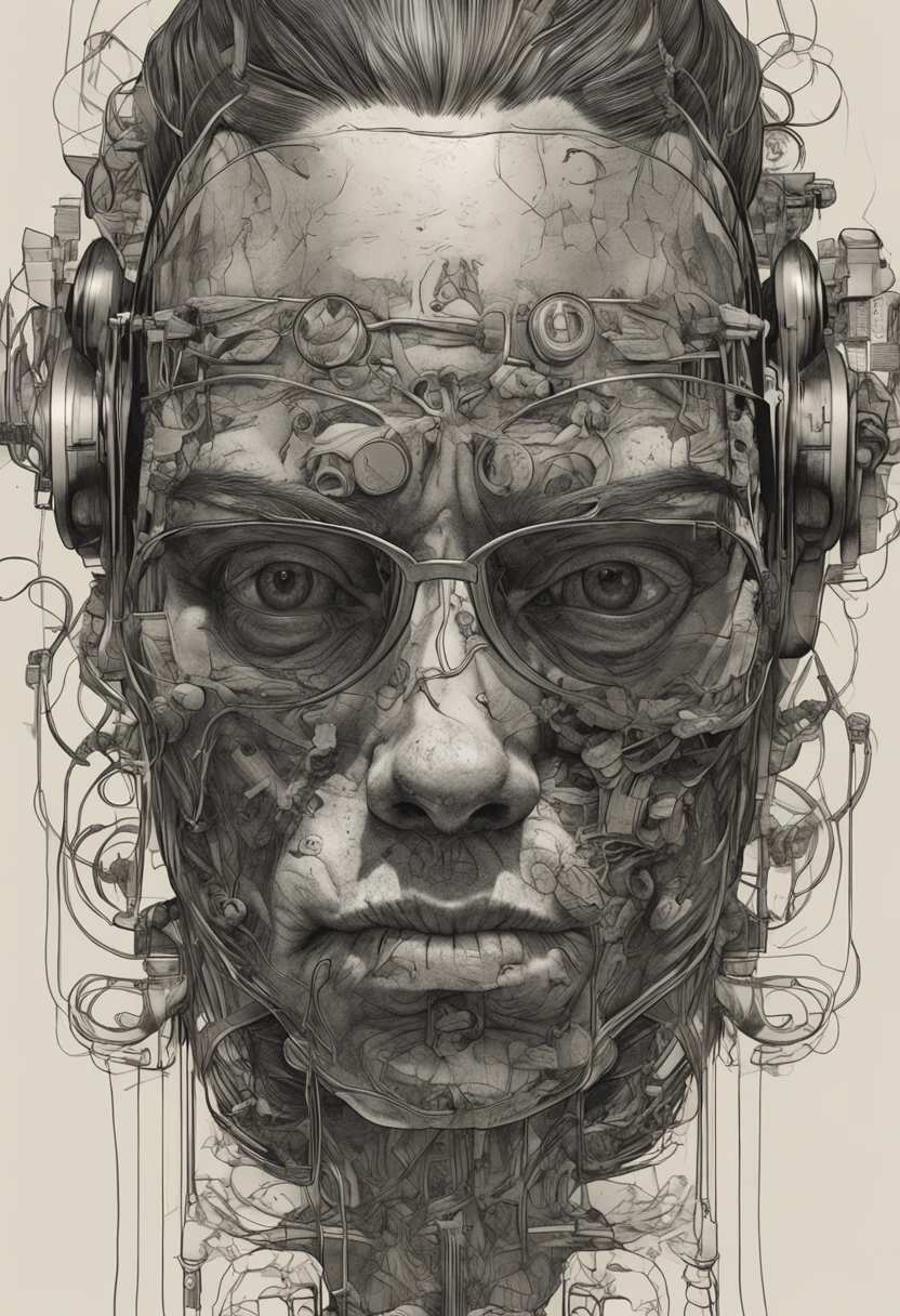 a pug, wires cybernetic implants, in the style of adrian ghenie esao andrews jenny saville, surrealism dark art by james jean takato yamamoto and blii sienkiewicz, trending on artstation, sharp focus, studio photo, intricate details, highly detailed, by greg rutkowski, intricate face details, TM Ninja, TM Samurai, poster style, icons, vibrant colors, vector style, digital art, 4K, intricate details, mesmerizing, professionally made, beautiful vector illustration, 12K resolution, 3D, all characters in detailed full body, highly detailed, vibrant, ultra high quality, Hyperrealism, Photorealism, octane render]