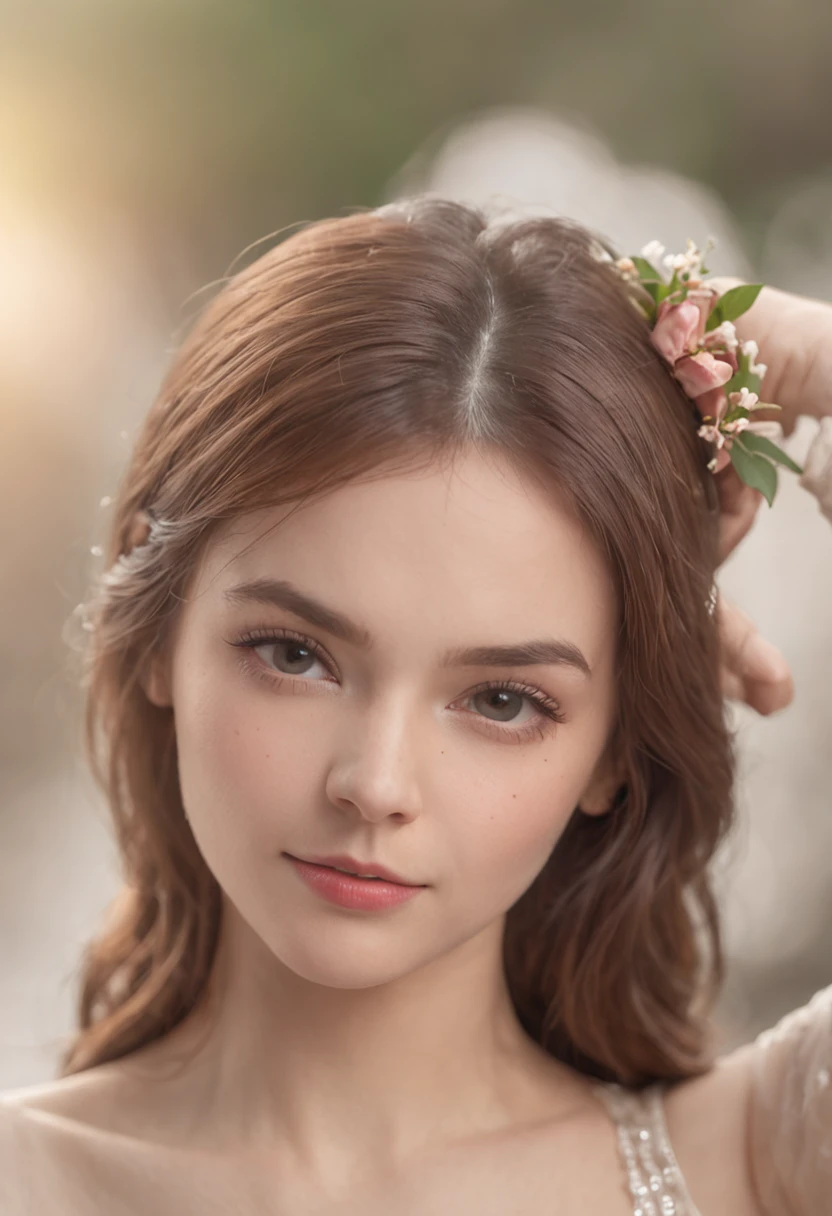 500R, ((a woman sitting)), bright background, masterpiece, best quality, super detailed, high resolution, very detailed, 8k uhd, (fidelity, fidelity: 1.5), realistic, (natural light), (bokeh: 1.5), (depth of field), bokeh background, amazing, fine detail, the best, high quality, raw photos, pureerosface_v1,