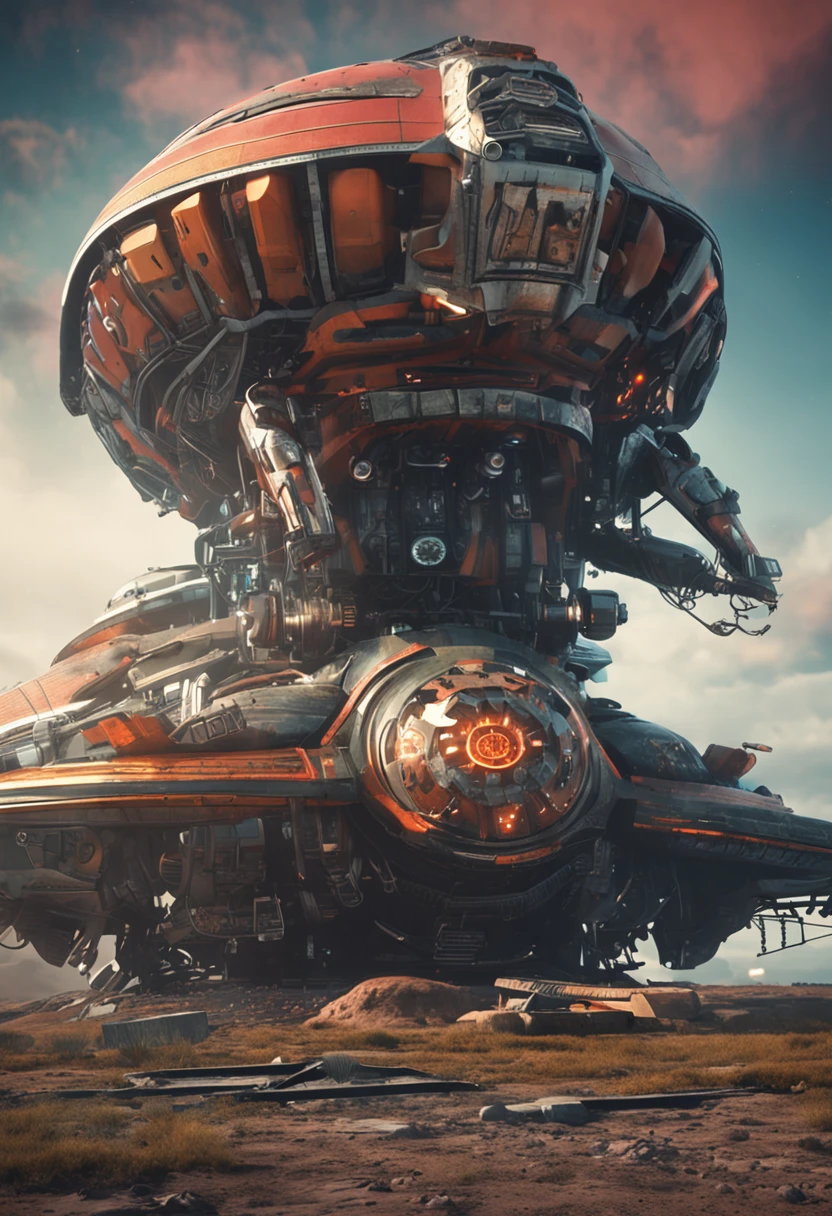 Mechanical spaceship,giant things,Sense of oppression