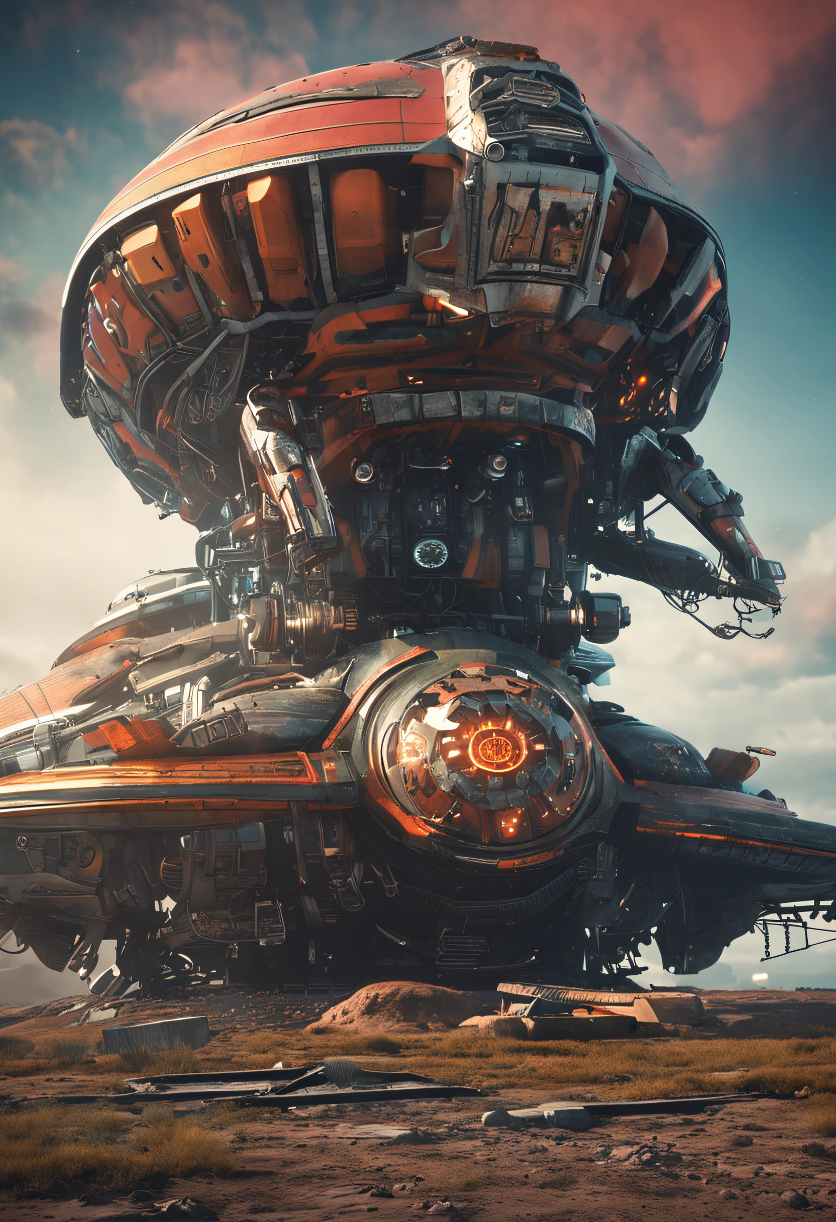 Mechanical spaceship,giant things,Sense of oppression