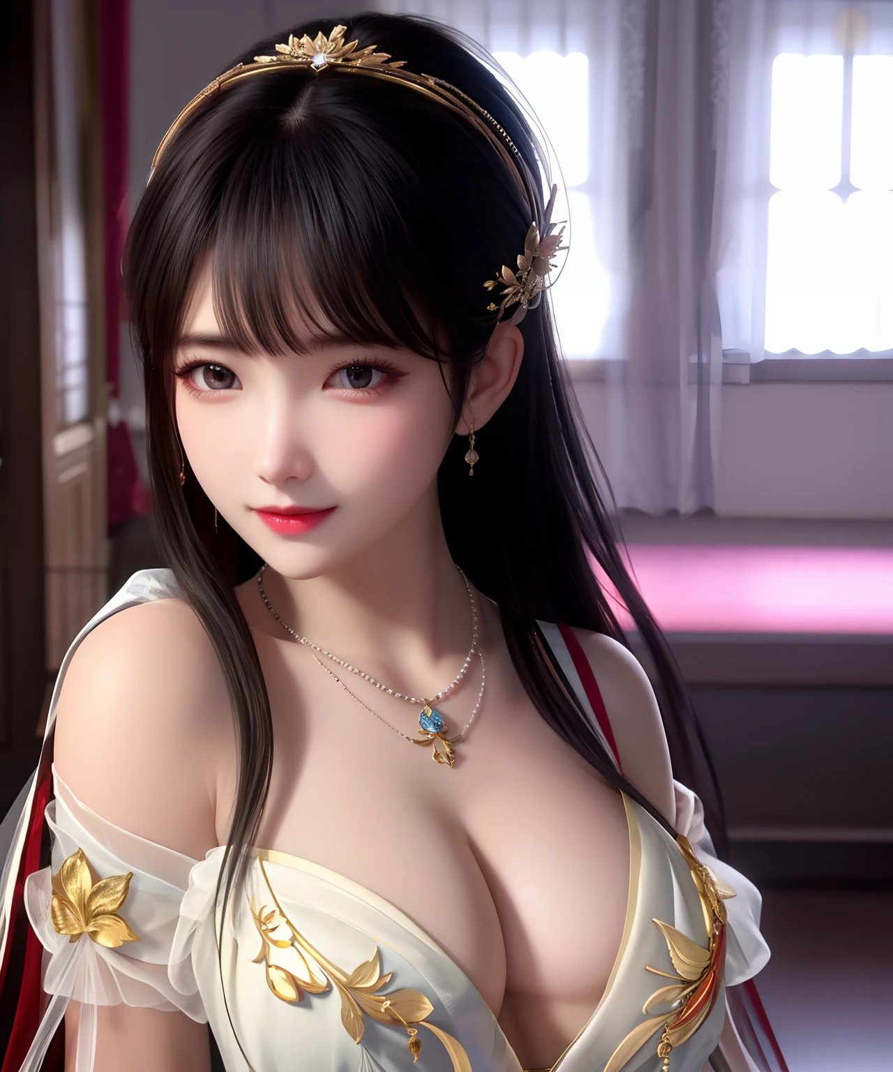 best quality, masterpiece, highres, 1girl,china dress,hair ornament,necklace, jewelry,Beautiful face,upon_body, tyndall effect,photorealistic, dark studio, rim lighting, two tone lighting,(high detailed skin:1.2), 8k uhd, dslr, soft lighting, high quality, volumetric lighting, candid, Photograph, high resolution, 4k, 8k, Bokeh,
