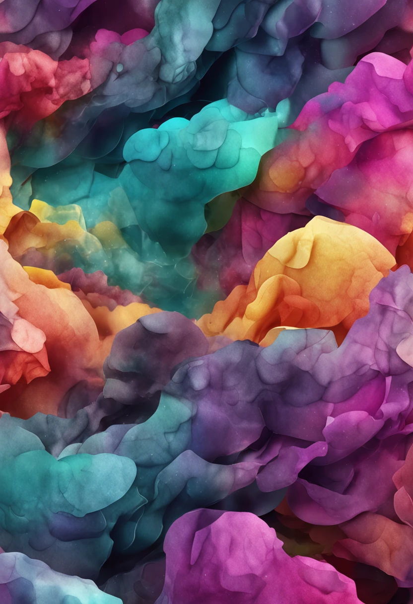 3d watercolor abstract,Dark background,High resolution,High quality,Colorful