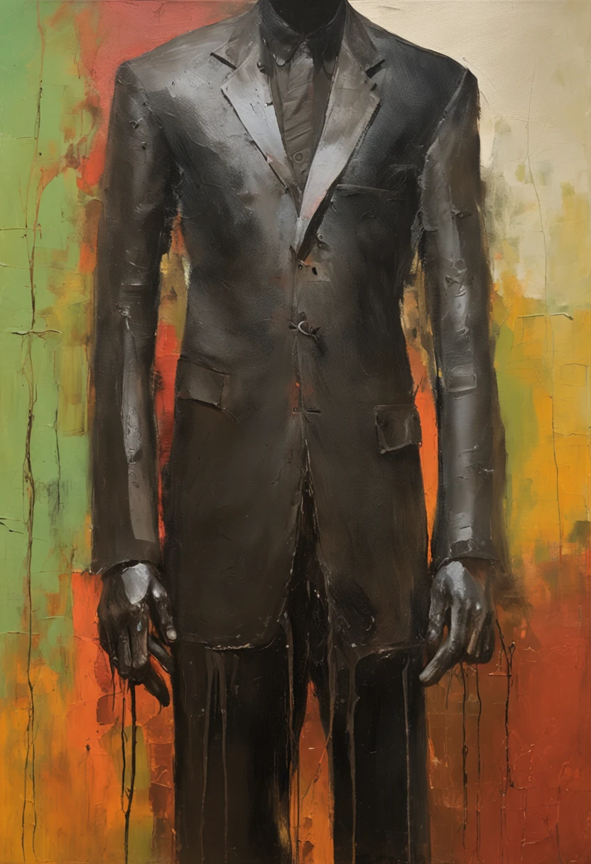 Huge humanoid black shadow,The abdomen is high and raised,Lateral face
