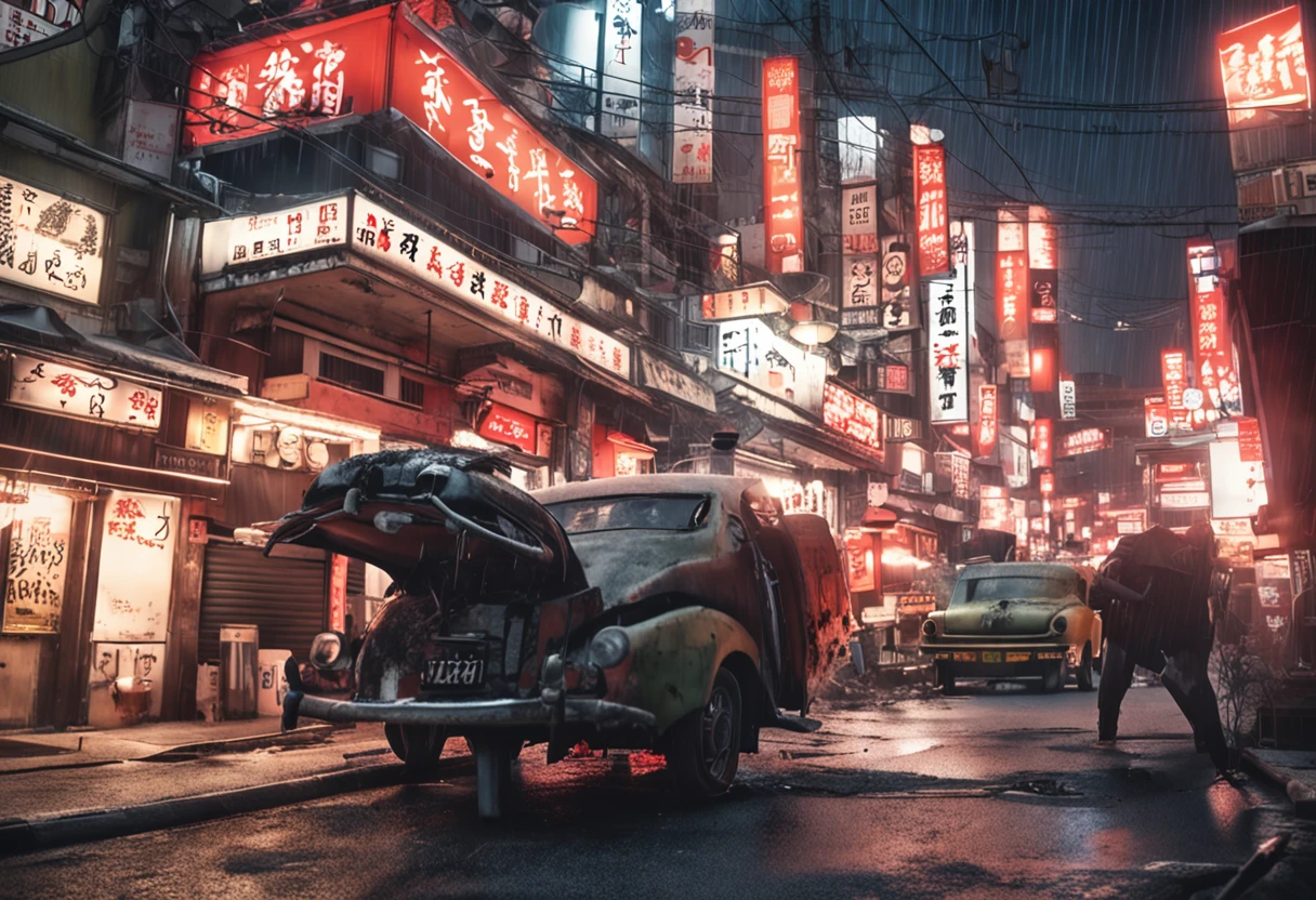 movie picture quality,Real Photographics,Hyper-realistic,电影灯光,Fish monsters,Extremely large,blood vess,frotting,Murderous,Raging on the streets of Tokyo, Japan,Destroyed buildings,Collapsed walls,fire glow,The frivolous clown kimono Japanese are on the run,depth of fields,high light,Real light,Ray traching,oc rendered,Hyper-realistic,best qualtiy,8K,Works of masters,super-fine,Detailed pubic hair,Correct anatomy,sharp focus on eyes,Bokeh,Facial features are carefully depicted