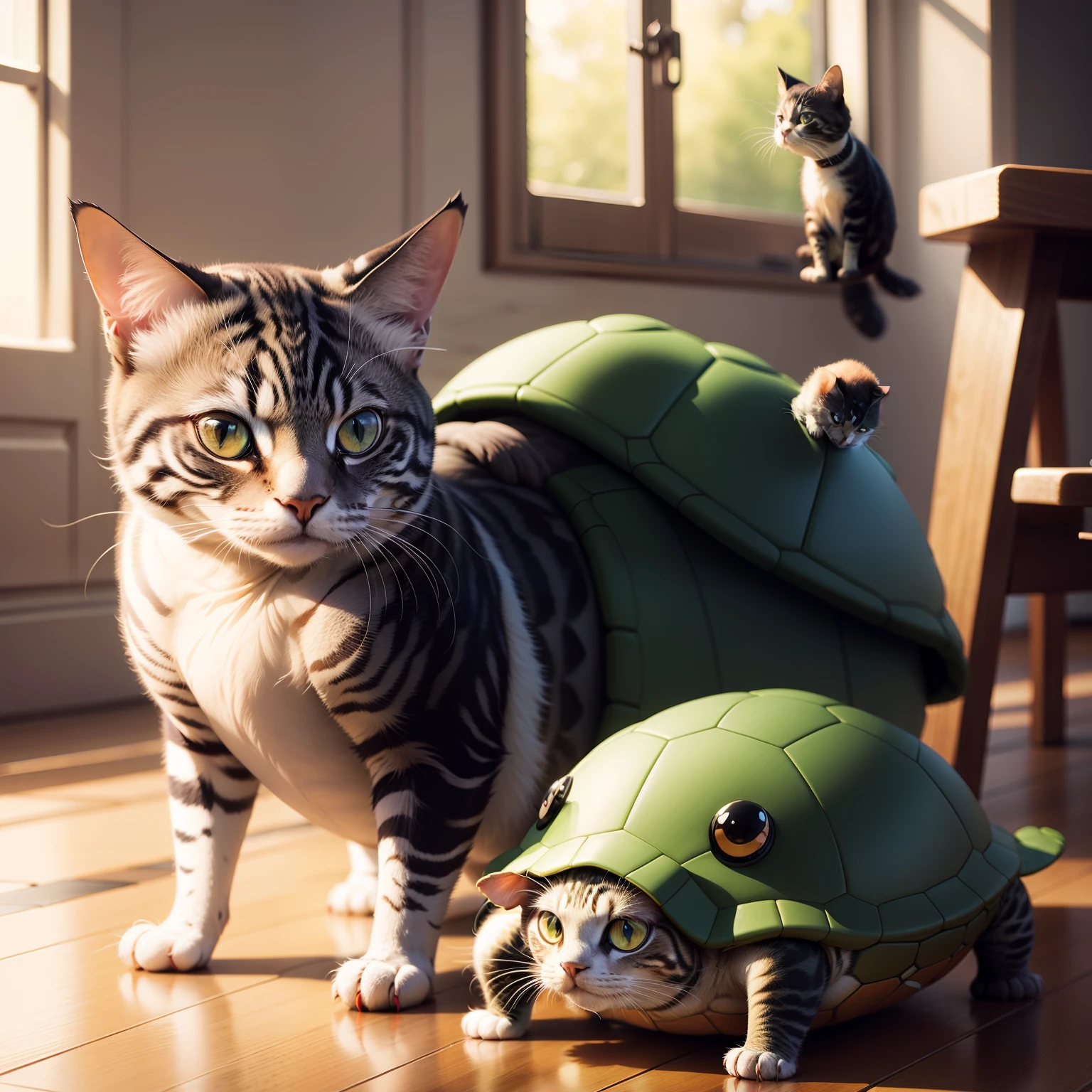Turtle cat cat