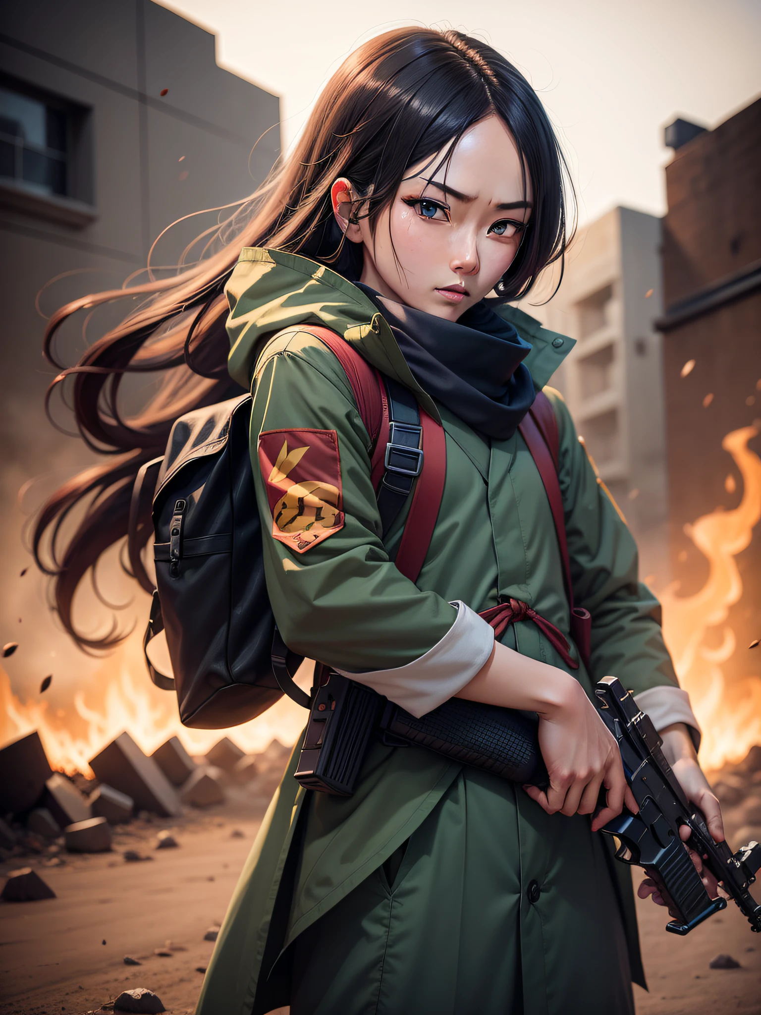 utchiha madara whit gun in hand