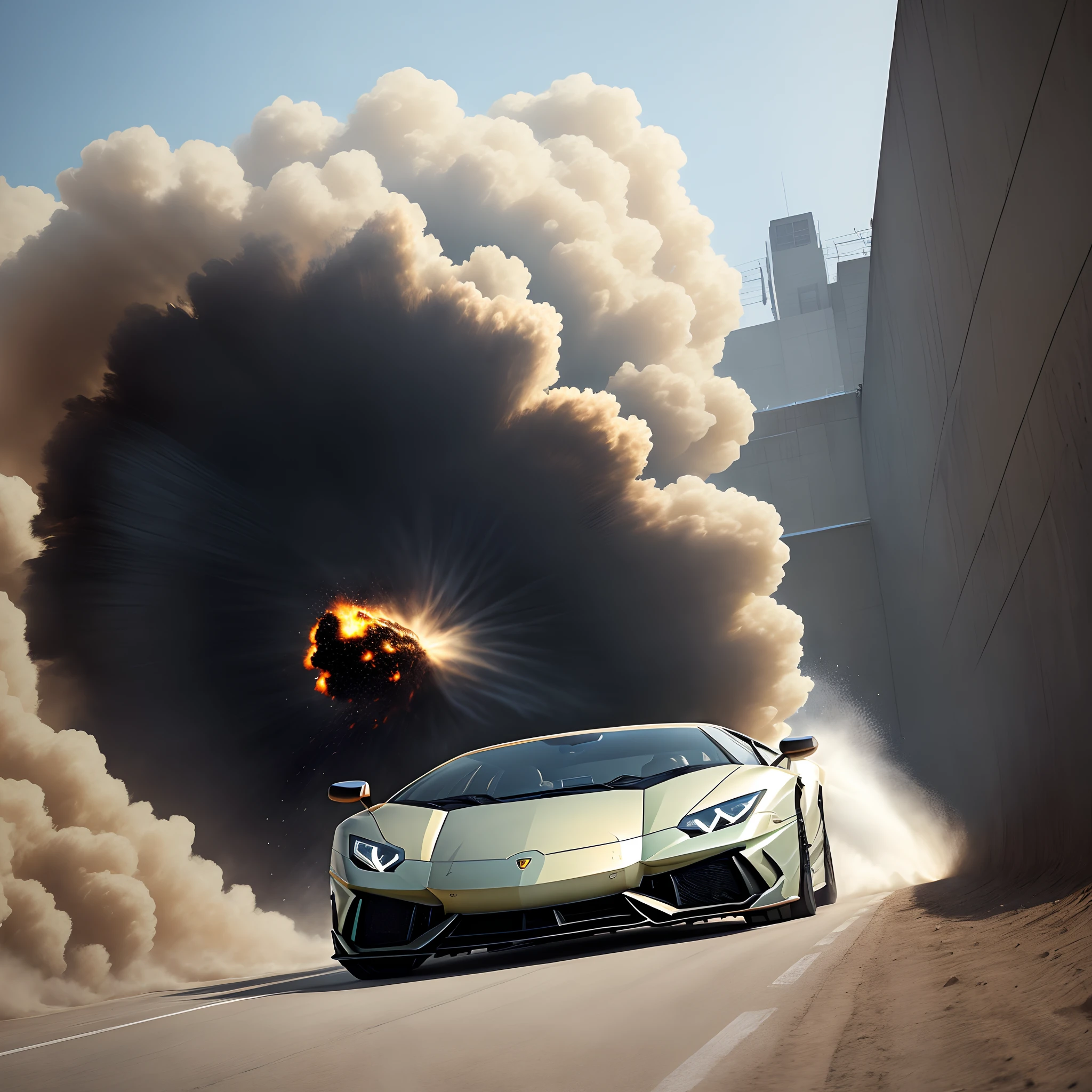 Lamborghini blows up the tunnel