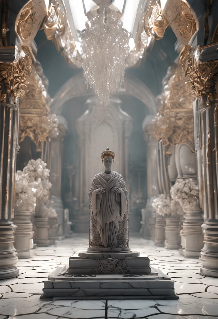 ＇High detail RAW color art，3d，rendering）Marble skin，high-angle，Marble statue of，（（（Ultra-detailed and elegant））），White-colored skin，Magical atmosphere，（Face Focused），（detailedskin，skin textures），（iintricate，finedetail，hyper-detailing），Ray traching，sub surface scattering，diffused soft lighting，Shallow field deep sharp caustic scene