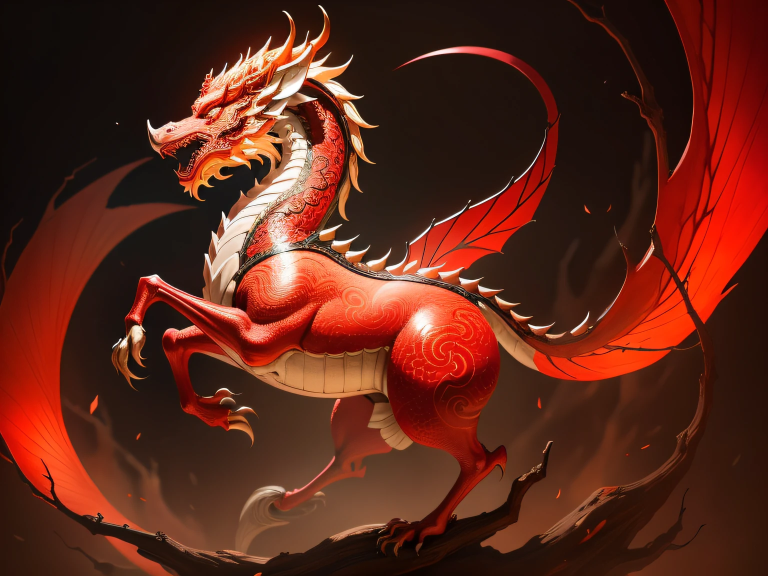 Chinese mythological story background,Inspired by the mythical creature Pixiu,Art form: Head of a Chinese dragon
