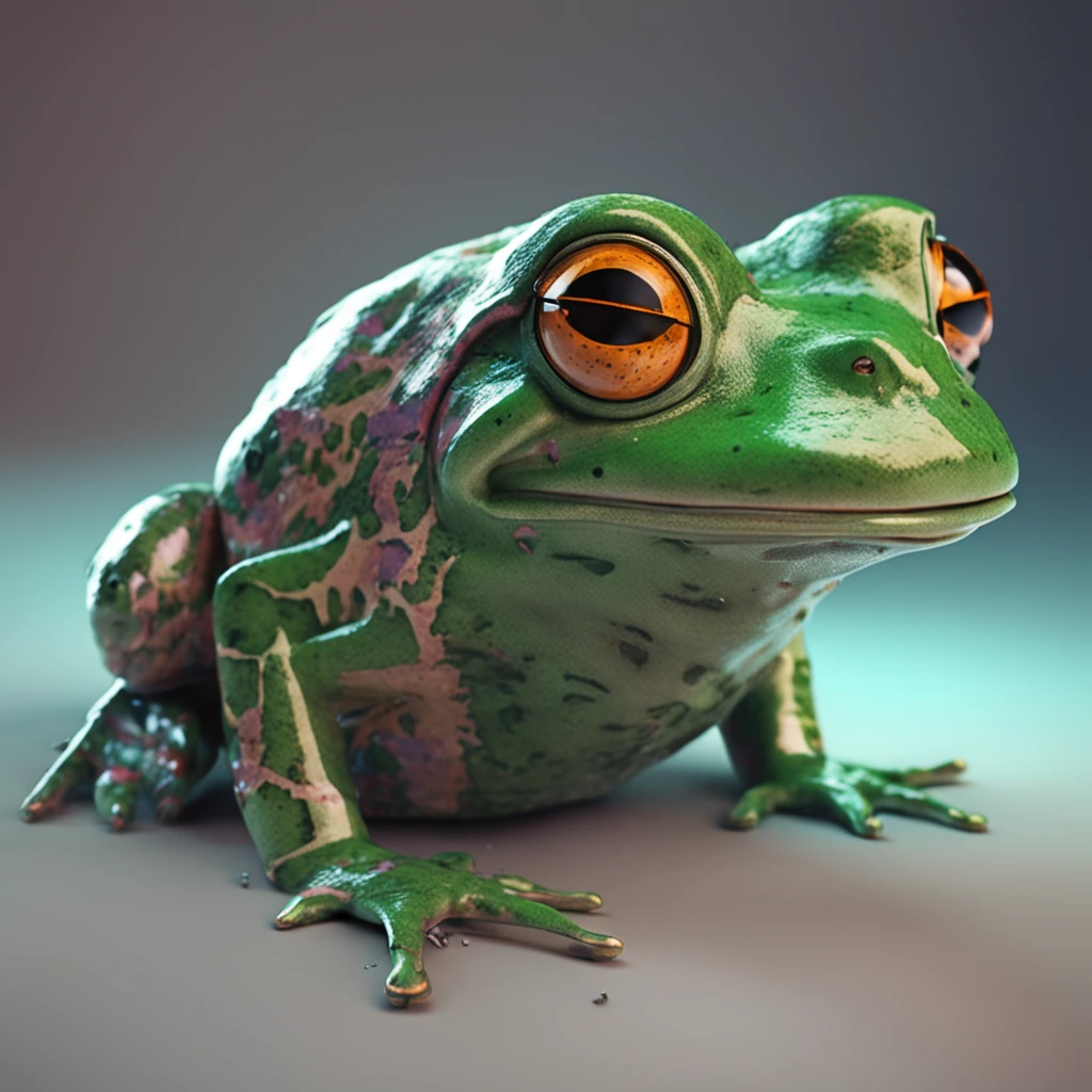 High quality illustration of a frog-like politician, Depict the frogman with a striking and realistic expression.