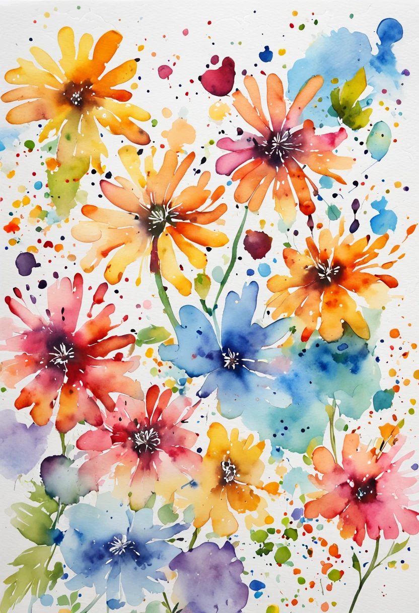 WHITE BACKGROUND, colorful, splotch, splatter, background, texture, dots, colors, realistic, spread