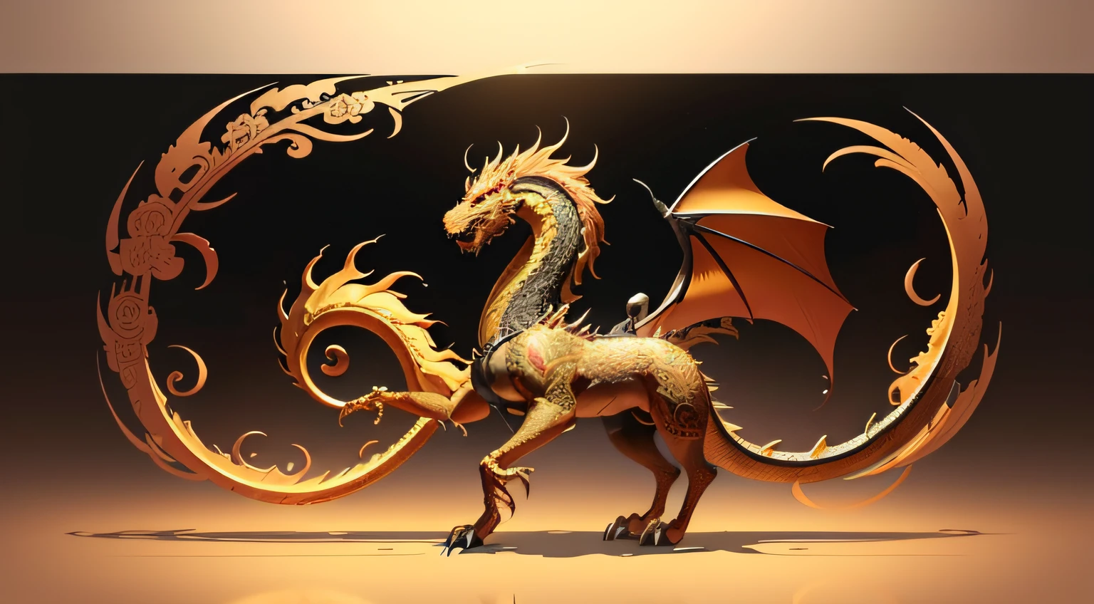 golden dragon humanoid sexy girl, movement pose, riding a dragon with wings, 