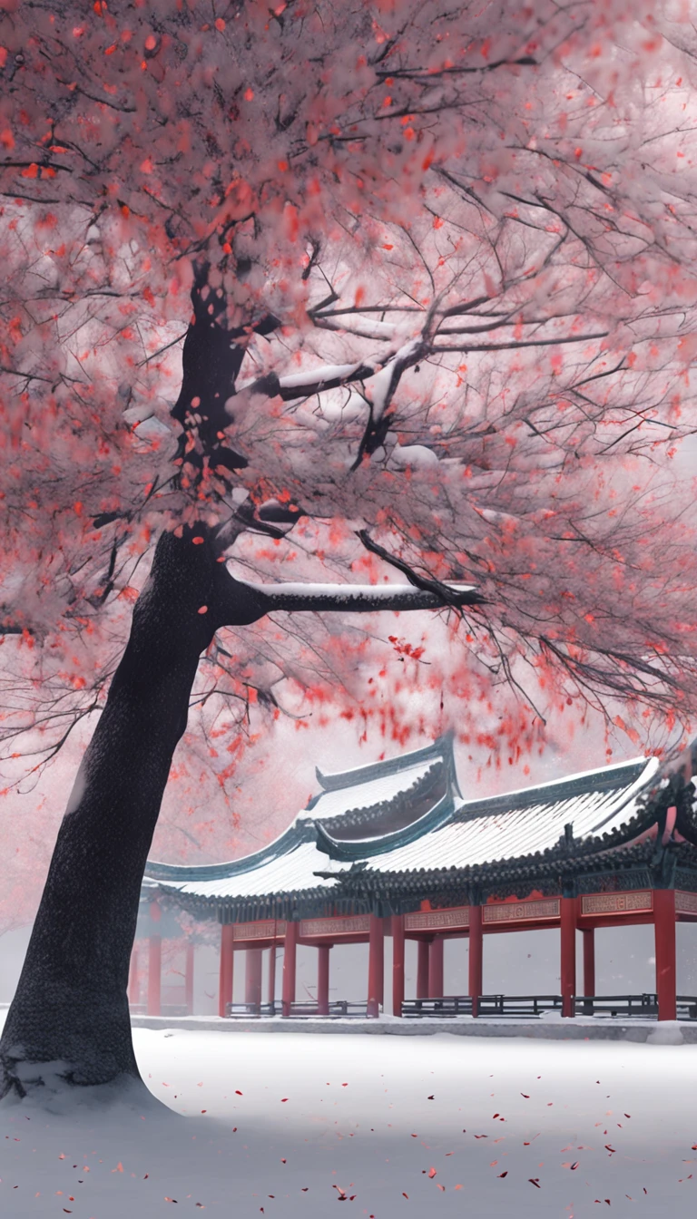 (Blurred foreground:Heavy snowfall:2.0,),(Plum petals fall:1.6),(snow landscape,Chinese Song dynasty beauties dancing),(realisticlying,anatomy correct,Asian star face,ssmile,The hands and face are very delicate and clear),(Stand in the middle of a quaint courtyard,Plum tree,Flowing winter clothes of the Song Dynasty),(bellows:1.5),(wide angles,Ultra HD details,Masterpiece, hyper HD, Super detail, High details, Best quality, A high resolution, Award-Awarded, 8K),(Chinese premium color scheme,电影灯光)
