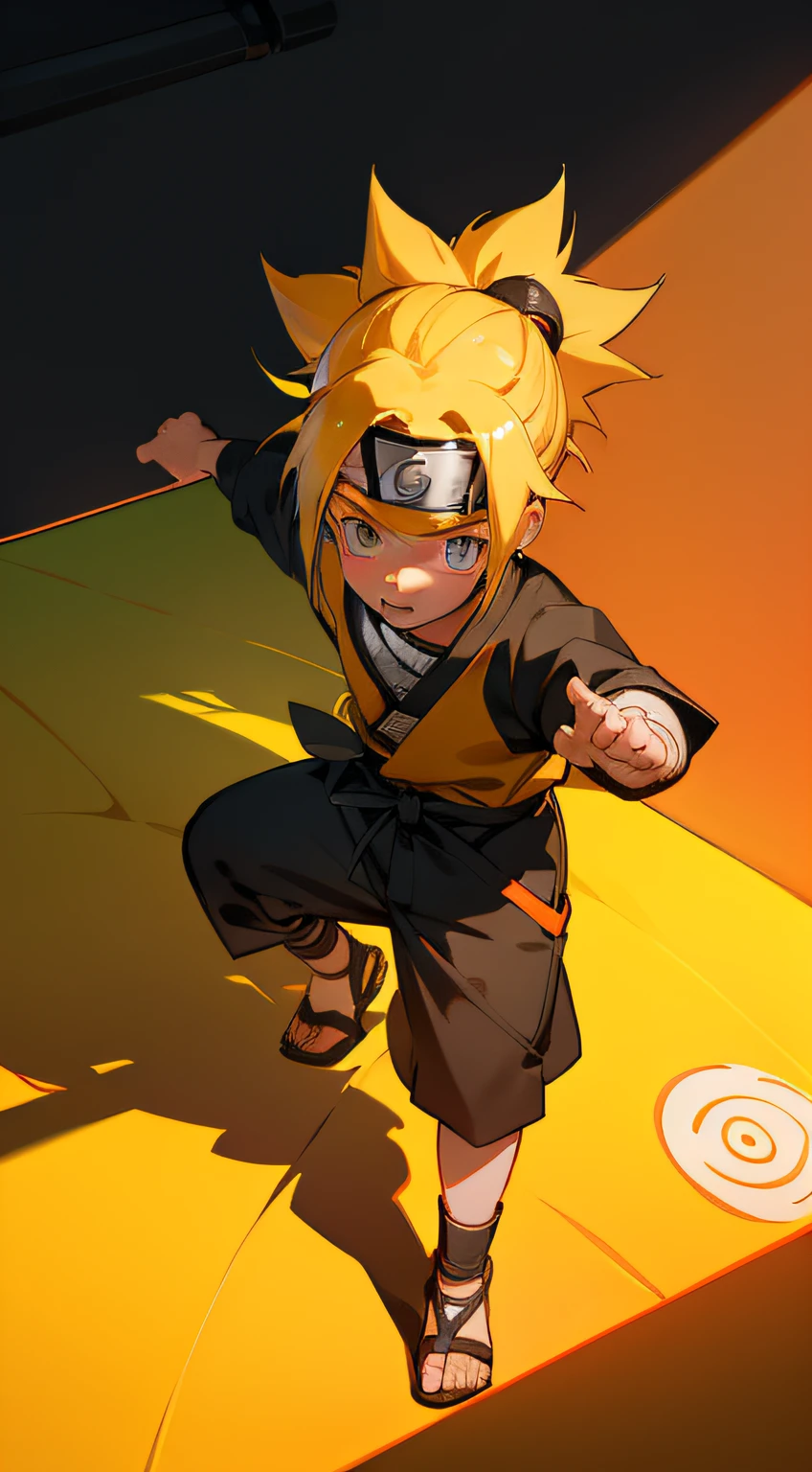 generate a cute ??? version of naruto uzumaki, studio lightining, extremely detailed, super detailed