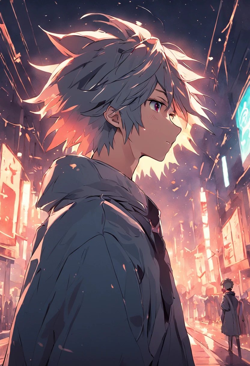 Anime men with cool hairstyles, illustration art, Side view, focused, anime-style art, 2D Image, Behance, and Pinterest illustration art reference