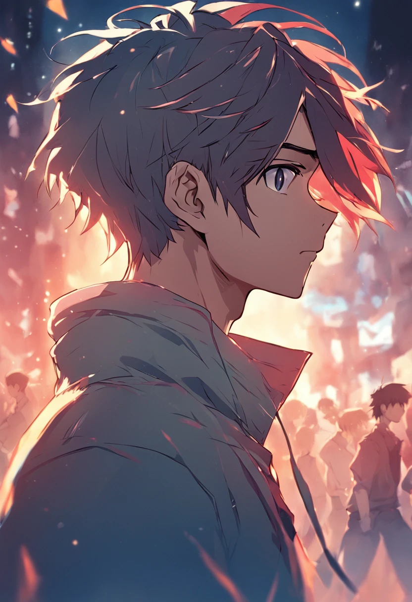Anime men with cool hairstyles, illustration art, Side view, focused, anime-style art, 2D Image, Behance, and Pinterest illustration art reference