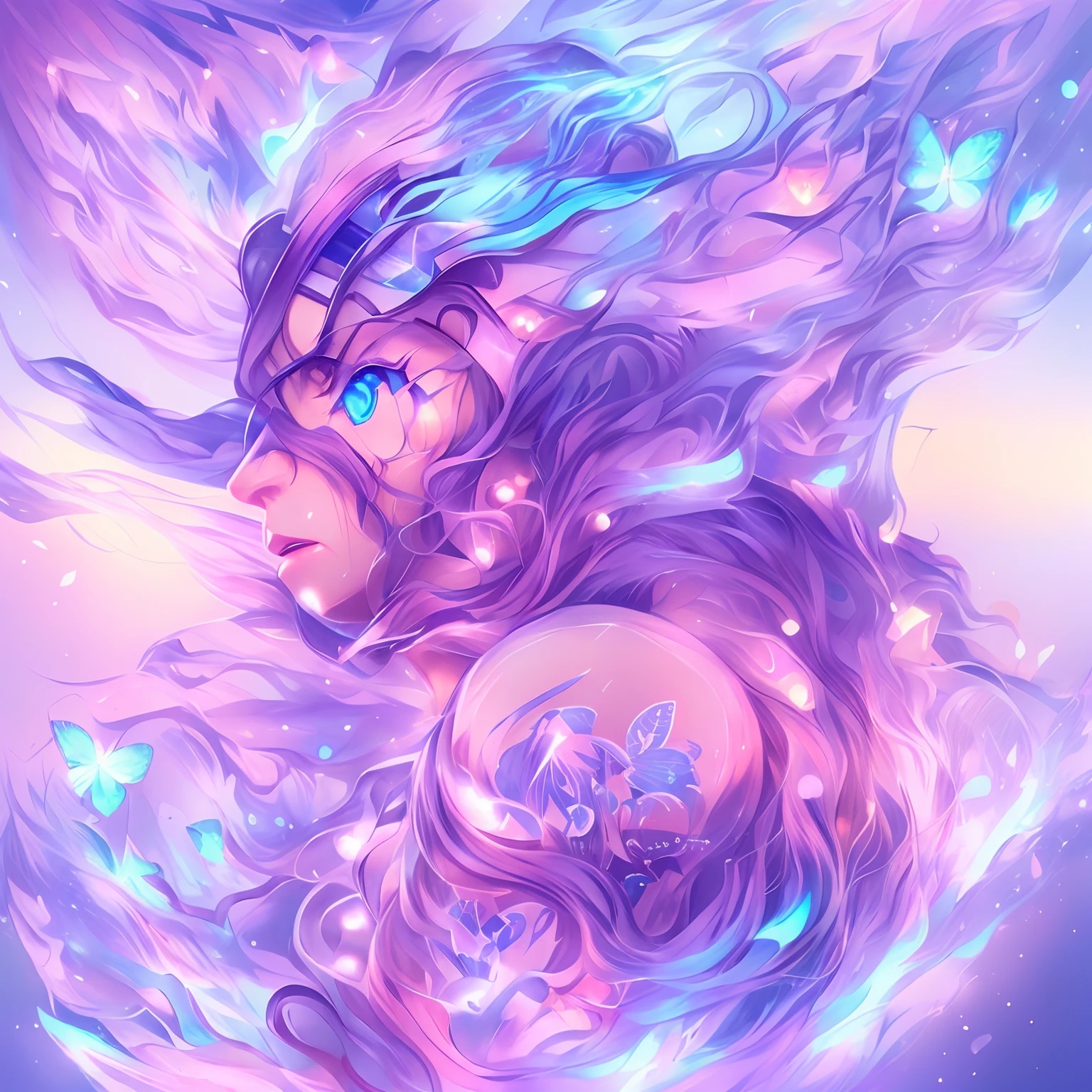 Anime girl with blue eyes and butterfly hair, artwork in the style of guweiz, adorable digital painting, cute detailed digital art, detailed portrait of anime girl, detailed digital anime art, Portrait of Cute Anime Girl, kawaii realistic portrait, highly detailed 4k digital art, stunning anime face portrait, cute anime girl portrait, portrait anime girl, Beautiful anime portrait