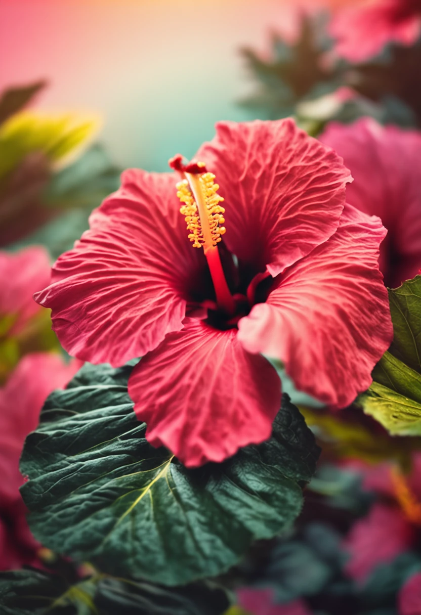 background hibiscus flower leaf
