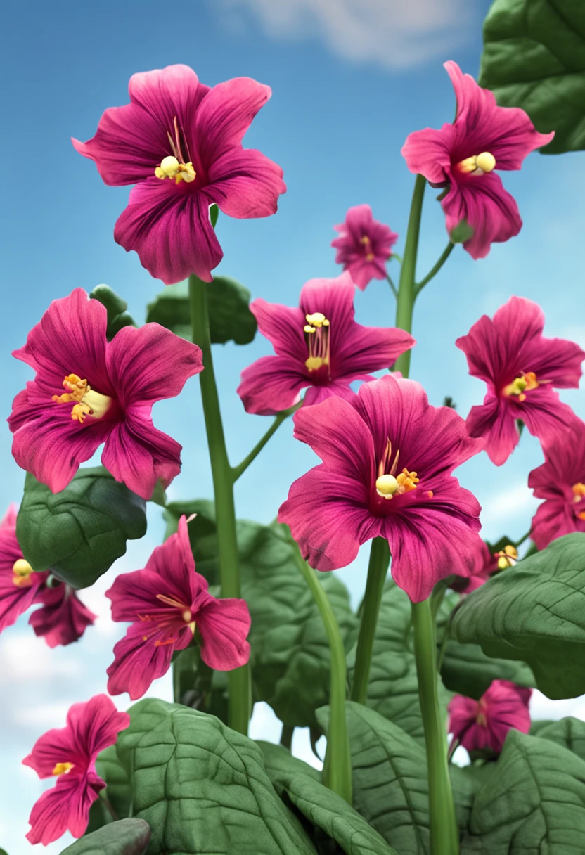 abelmosk, tropical plant of the mallow family cultivated for its musky seeds, made of blood, alive, Masterpiece, best quality, kawaii style