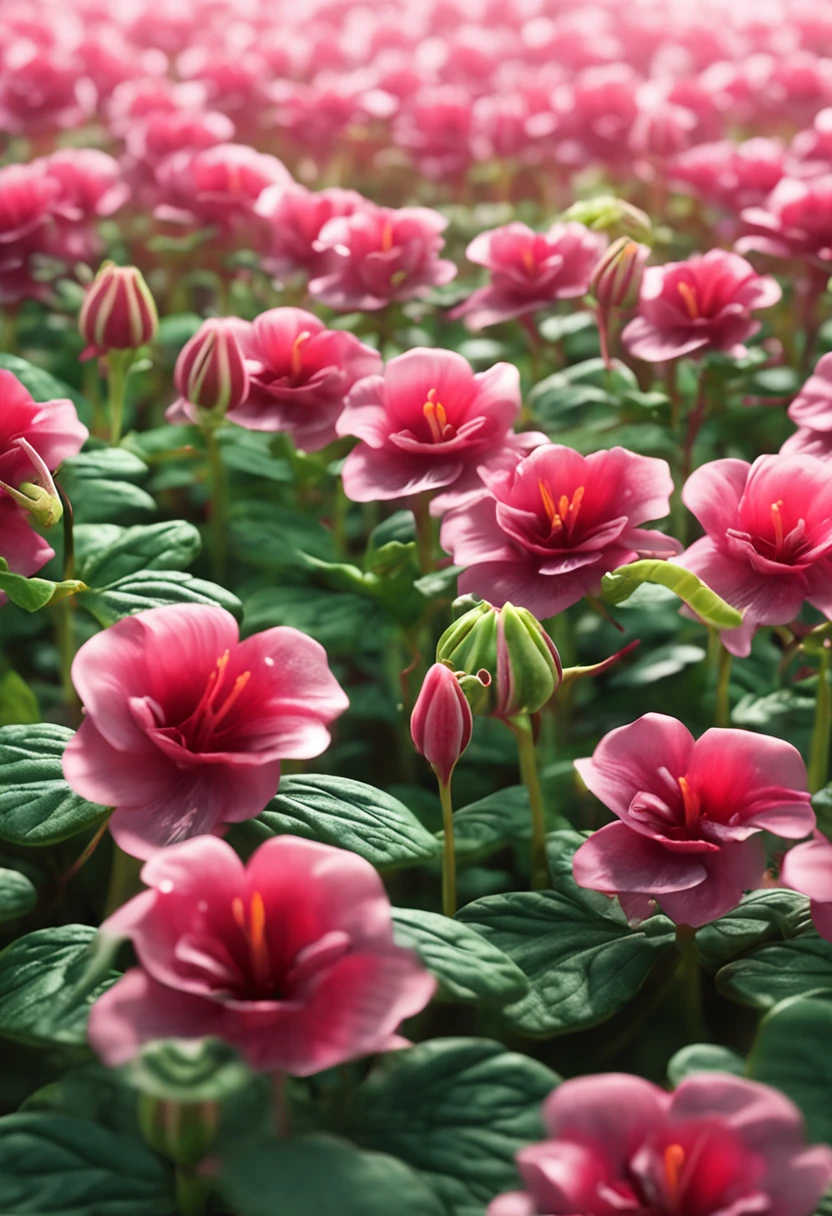 abelmosk, tropical plant of the mallow family cultivated for its musky seeds, made of blood, alive, Masterpiece, best quality, kawaii style