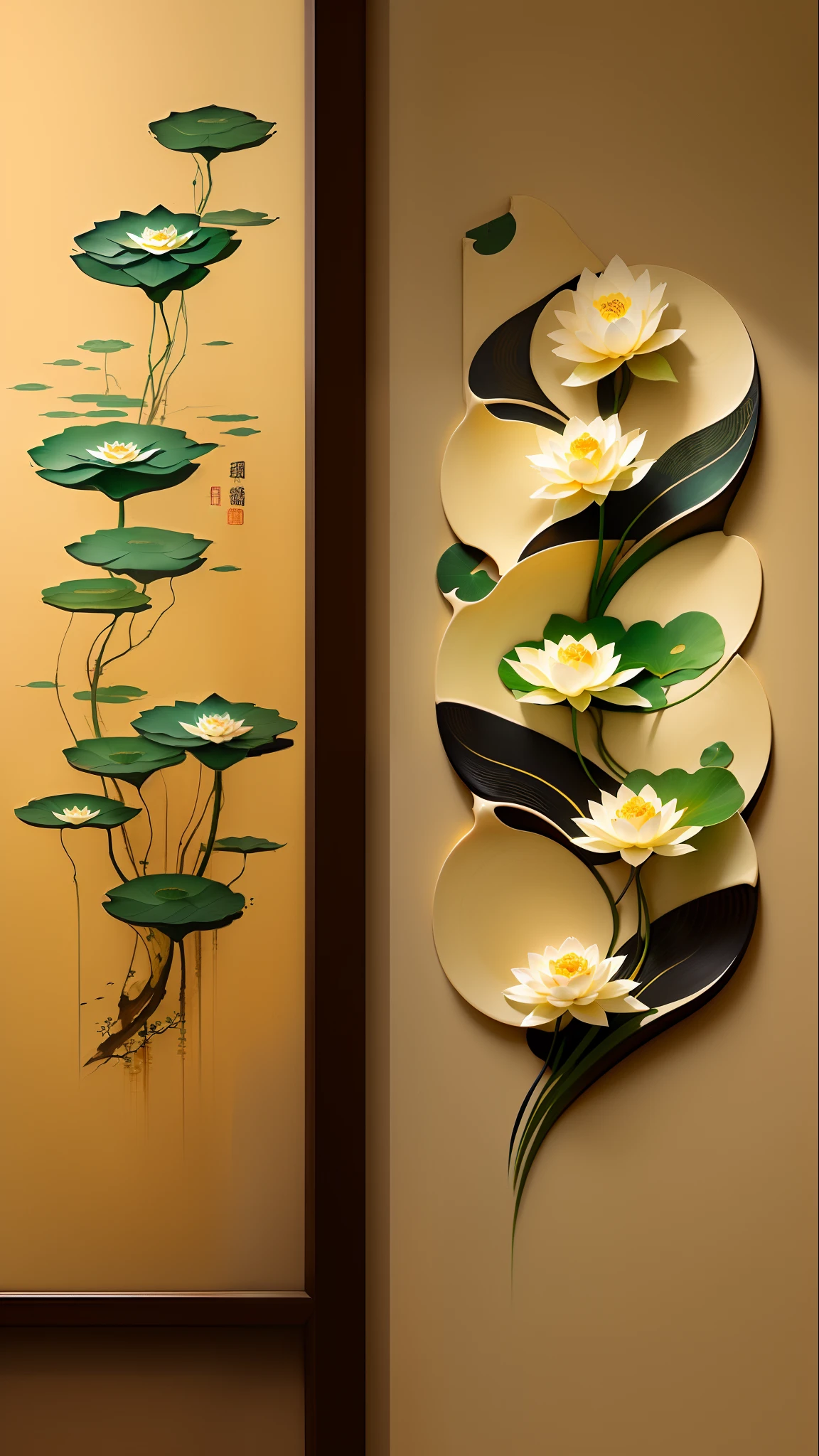 lotuses，Traditional chinese painting，comic strip，人物