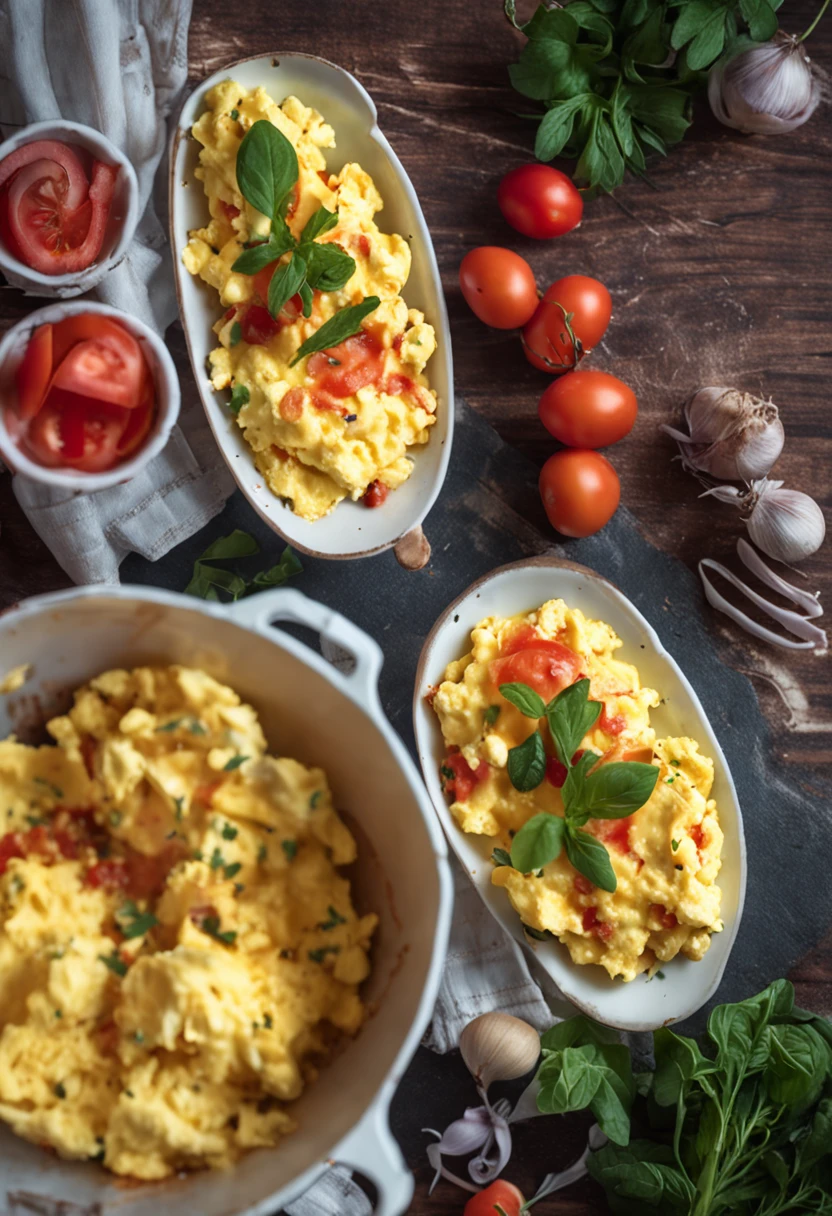 Scrambled eggs with tomatoes