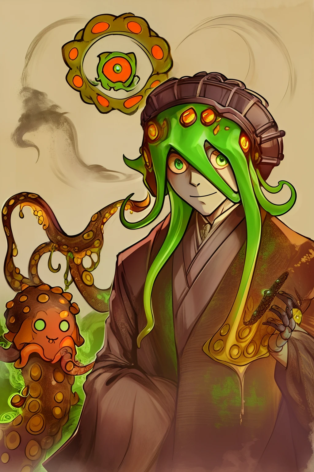 Cthulhu,Monster,(tentaculata:1.35),A polluted underwater world,Gloomy picture,(Nuclear contamination:1.35),(face:1.35),(sarcoma:1.35)