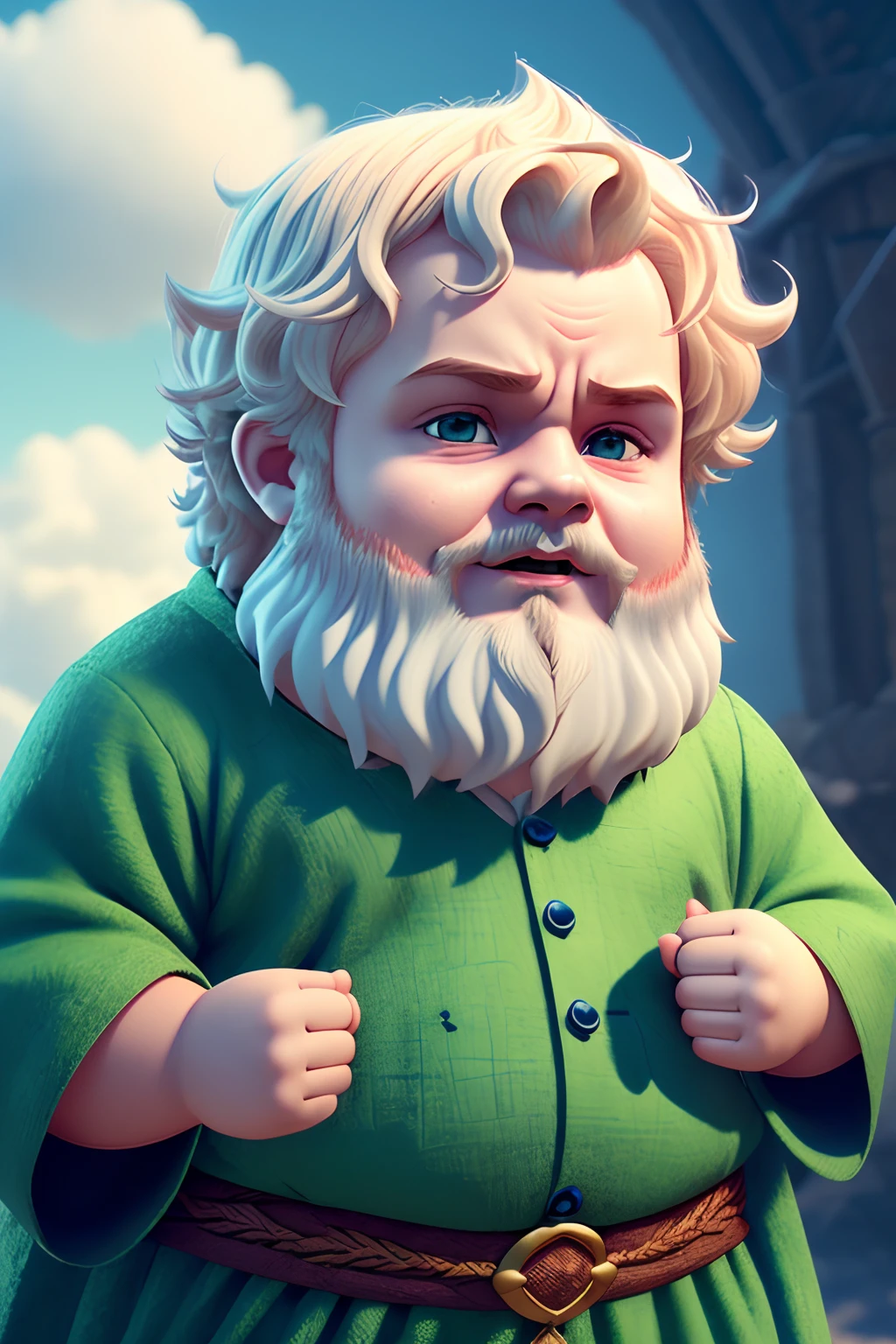 (cbzbb:1.25), portrait of cutest prophet jonah, bible, illustration, artstation, CGI_Animation,