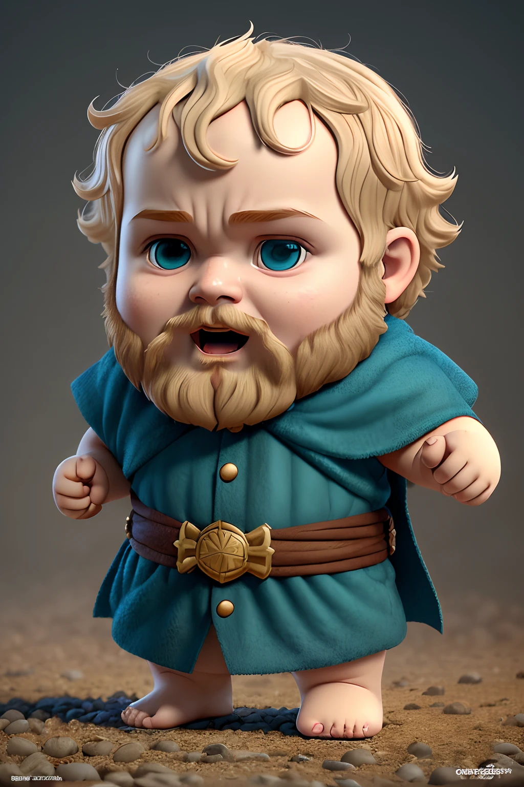 (cbzbb:1.25), portrait of cutest prophet jonah, bible, illustration, artstation, CGI_Animation,