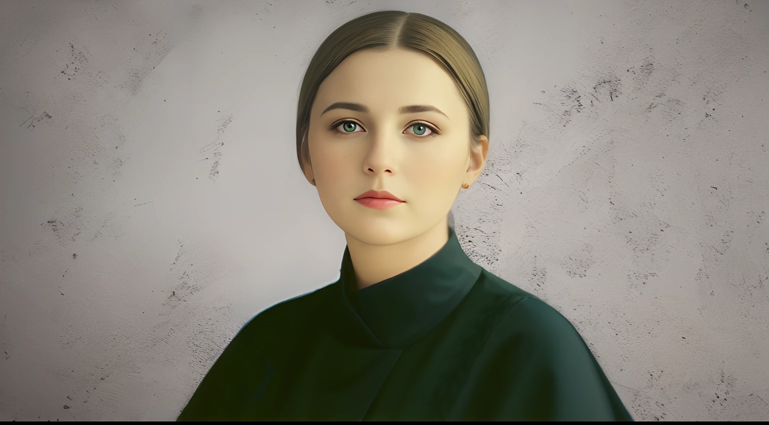 pintura de uma mulher com uma camisa verde e uma gravata preta, Anna Kovalevskaya, inspirado em Thomas Millie Dow, pintado digitalmente, uma foto colorida, retrato colorido, inspired by Maria Johanna Görtz, Retrato de Lumastina Celerraria, Anastasia Ovchinnikova, arte digital de um elegante, retrato pintado centrado no lado, inspirado em Mary Elizabeth Groom