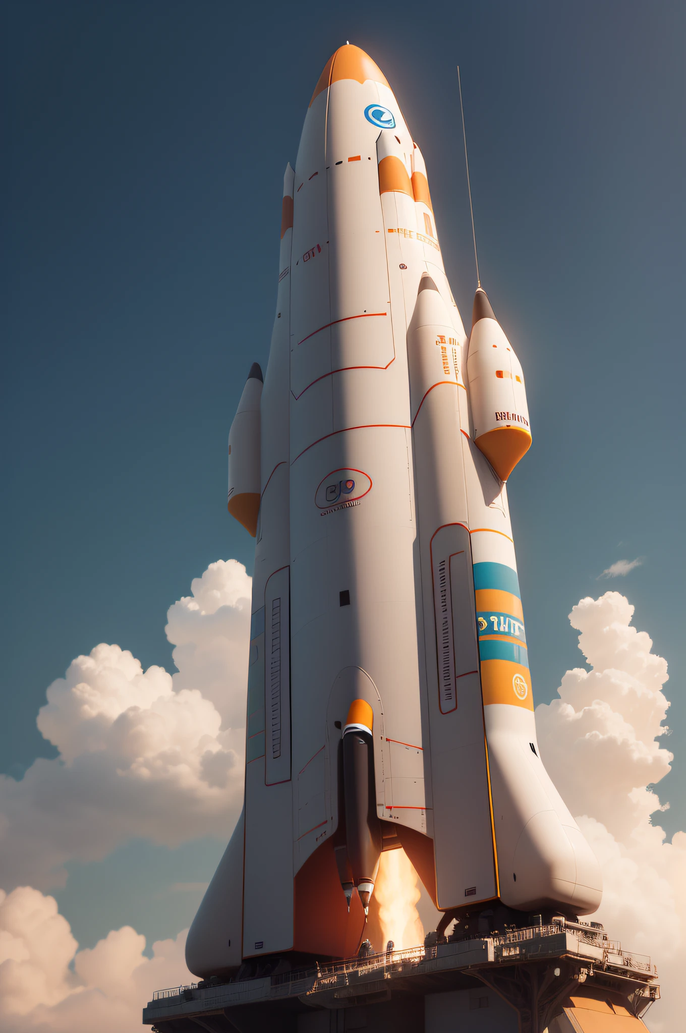 a sticker, Cute Exyrobutts, Sitting on a rocket, Bitcoin logo, Point forward, vectorial, Black background, Bold boundary line