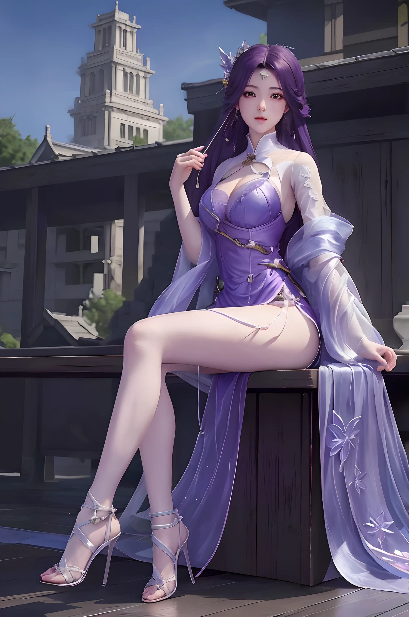 Masterpiece, (Best Quality: 1.2), (Super Fine: 1.2), Illustration, (Extremely Delicate and Beautiful: 1.2), Film Angle, Floating, (Beautiful Detail Eye: 1.1), (Detail Light: 1.1), Film Lights, Delicate Sky, Woman, White Hair, Blue Eyes, (High Ponytail: 1.1), Cloak, Glowing Eyes, (Moon: 1.2), (Moonlight: 1.1), Starry Sky, (Light Particles: 1.1), Fog , snow painting, sketching, blooming