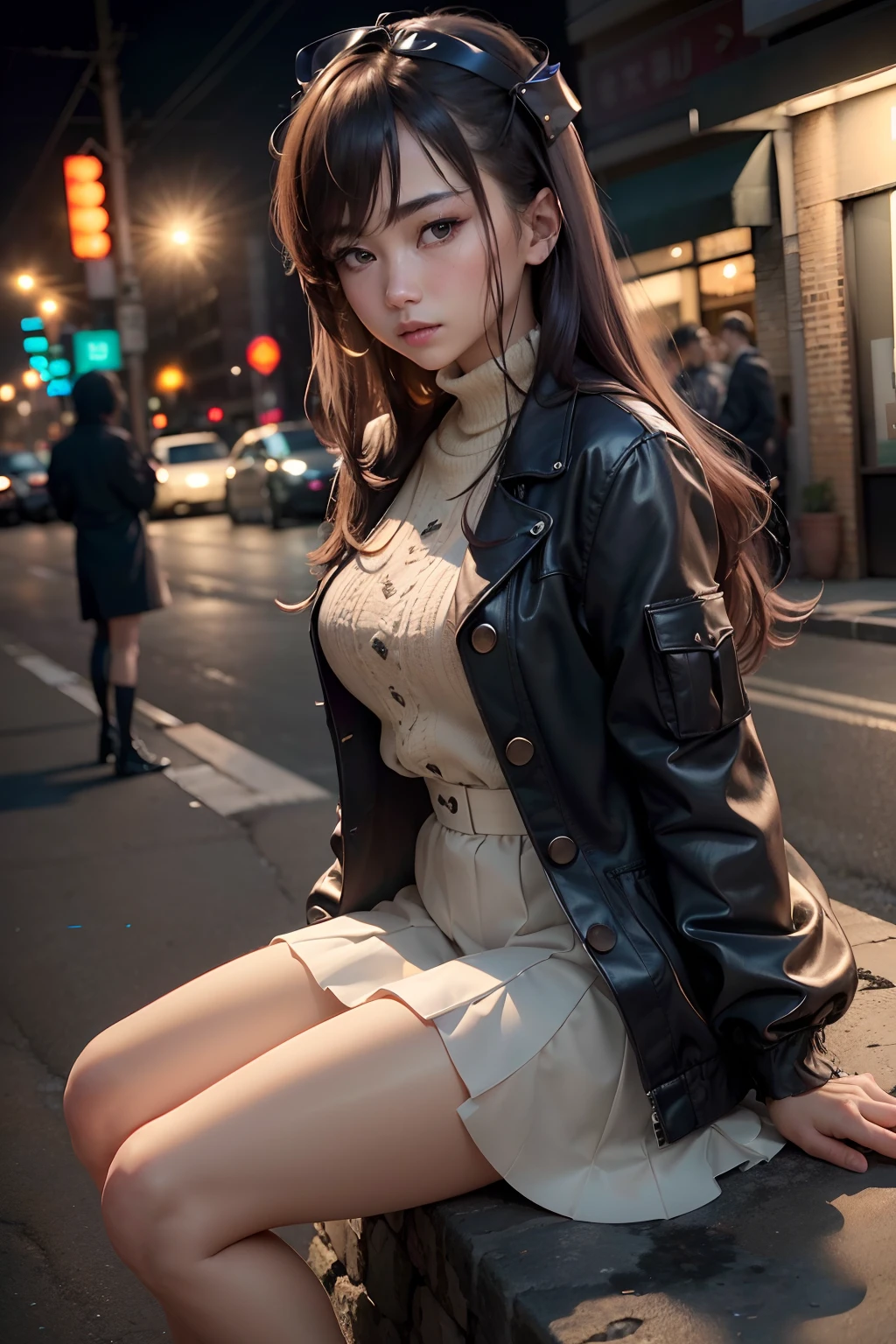 Raw photography, top-quality, ​masterpiece, extremely delicate and beautiful, ighly detailed, nffsw, Unity, 8K Picture Wallpaper, amazingly detail, detaile, ​masterpiece, top-quality, Official art, Highly detailed ticker Unity 8k wallpaper, ultra-detailliert, hight resolution, ighly detailed, Clair, Focus, (top-quality), (realisitic, Photorealsitic:1.5), 8K, Soft lighting, hightquality, lighting like a movie, 1girl in、Stay tune、TOKYOcty、Friday Night、No matter where you look, you can't find it、balloons、Good girl、Bad girl、corpse、The guy who wears the brand already Good night、The guy waiting at M is already Good night、Good night、Broad and shallow Good night、Sexy mouth、Fray、Peaceful story、Cool gaze、natta、Highway、Bolides
