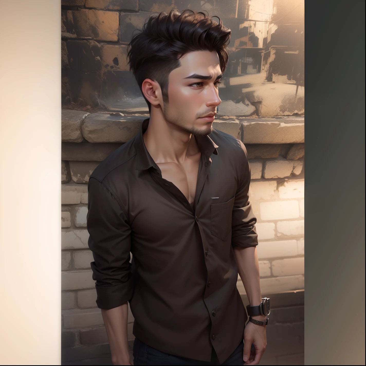 Handsome boy realistic face 8k change baground