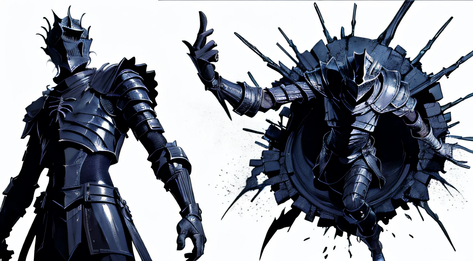 "A knight triumphantly decapitates a tentacled eldritch horror, assuming a dramatic pose, with manga-inspired illustration, panel layout, and dynamic shading."