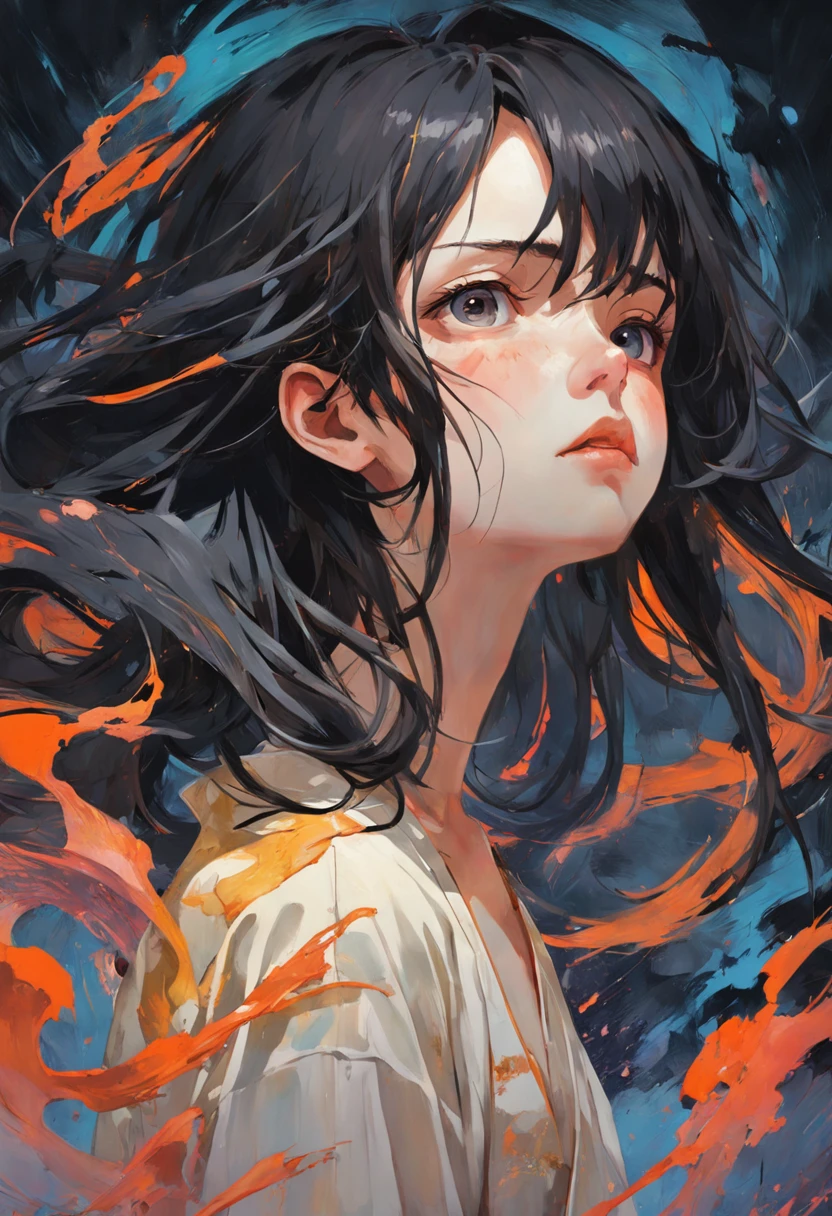 young man with dark hair and bright golden eyes, There is ugliness in beauty, But there is also beauty in ugliness, In the style of Adrian Ghenie, Esao Adrews, Jenny Saville, Edward Hopper, surrealism, Dark Art par James Jean, Takato Yamato, Minimalism inkpunk