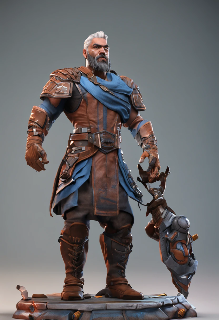 bust figure of a kinght, 3d game character for an isometric game