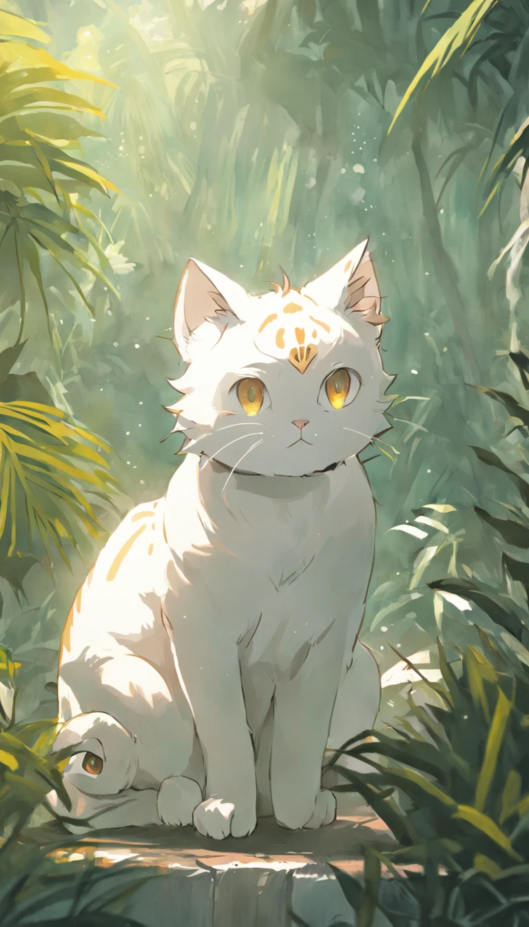 Muy lindo gatito punk tropical blanco peludo,ojos grandes,Campo de flores,cuerpo completosbian,Boquiabierto,Riendo,Luz profesional,Vista lejana,Profundidad de campos,8k,High-angle wide view,professional photo shoot,Renderizado por Octane,Mejor calidad,tmasterpiece,