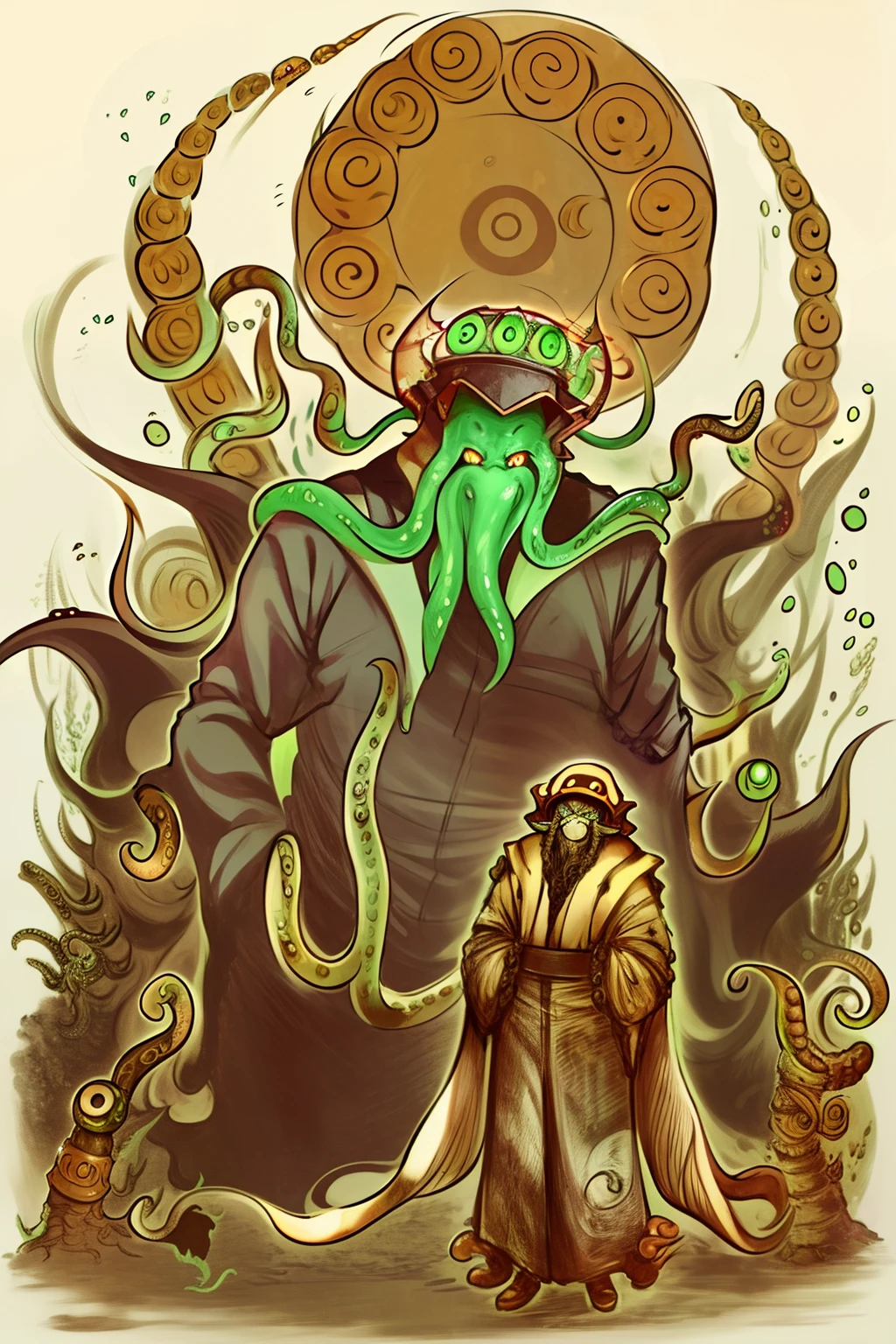 Cthulhu,Monster,(tentaculata:1.35),A polluted underwater world,Gloomy picture,(Nuclear contamination:1.35),(face:1.35),(sarcoma:1.35)