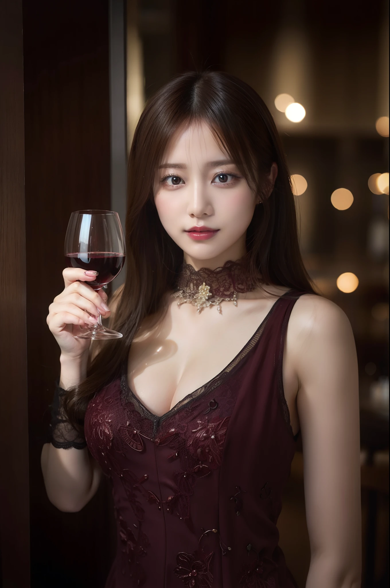 drinking wine、A sexy