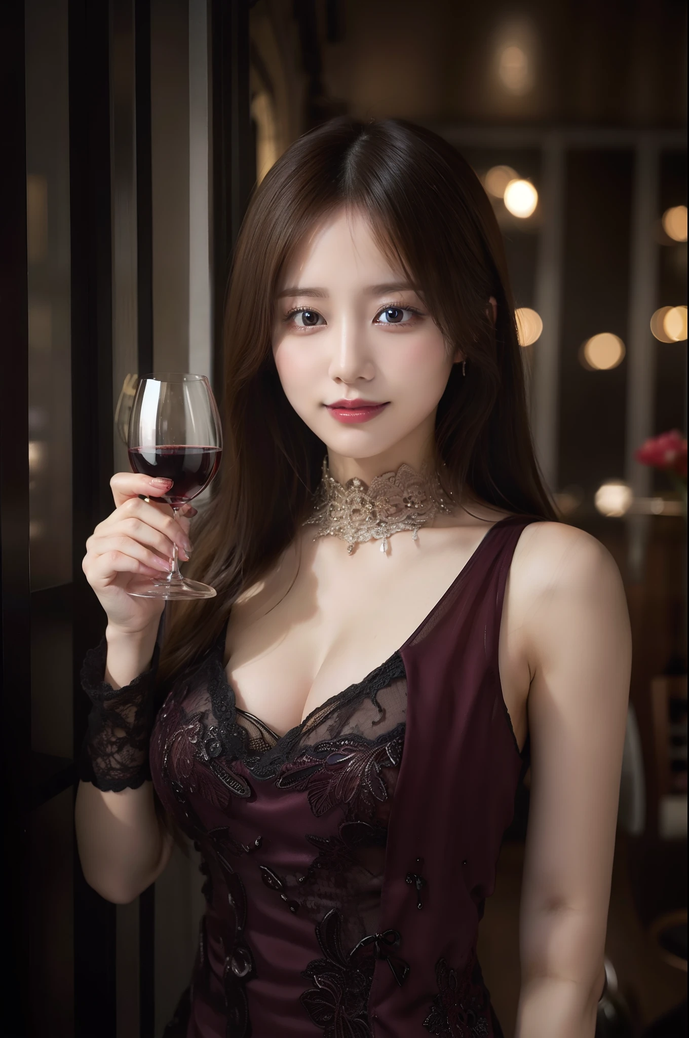 drinking wine、A sexy