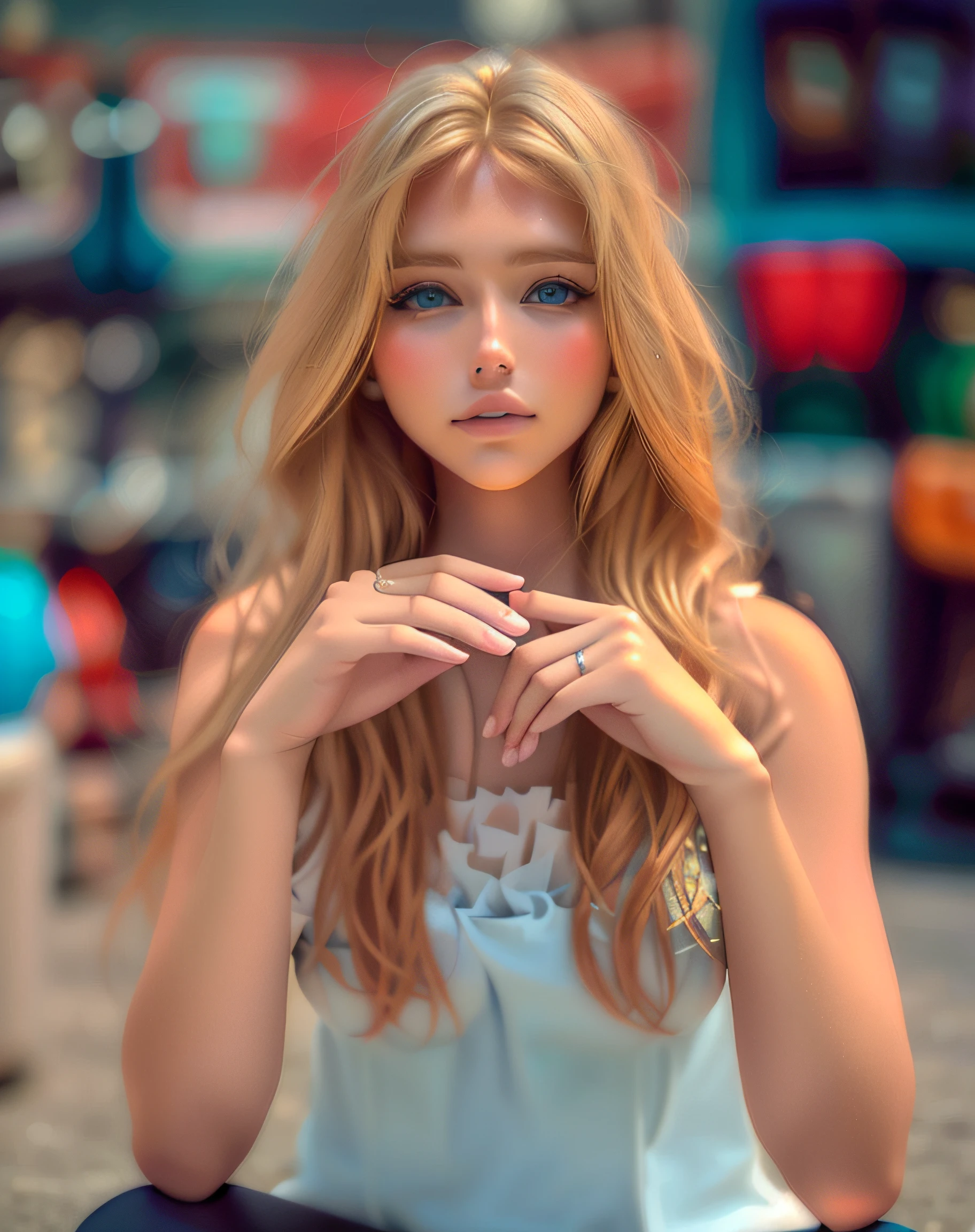 arafed woman sitting on the ground with her hands in her heart, beautiful blonde girl, attractive girl, long blonde hair and blue eyes, beautiful model girl, beautiful model, blonde hair and blue eyes, beautiful girl model, blonde hair blue eyes, blonde girl, long blonde hair and large eyes, beautiful blonde woman, blonde woman, photo of a beautiful woman