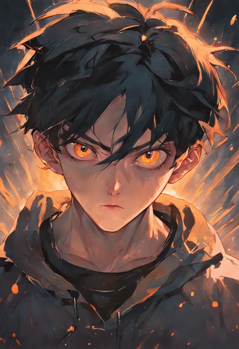 young man with dark hair and bright golden eyes, There is ugliness in beauty, But there is also beauty in ugliness, In the style of Adrian Ghenie, Esao Adrews, Jenny Saville, Edward Hopper, surrealism, Dark Art par James Jean, Takato Yamato, Minimalism inkpunk