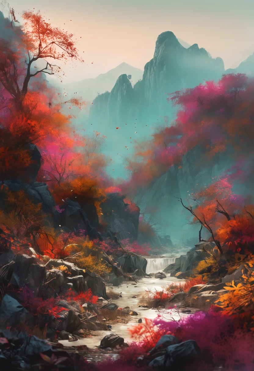 Cai Xukun's,landscape painting