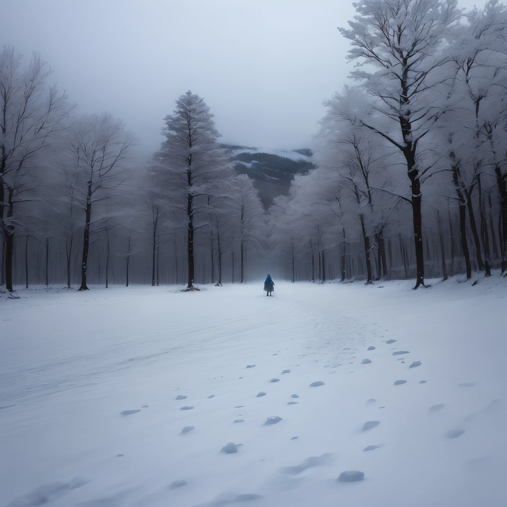 Cold nights and snow,It's silent,Whether you have ever been frosted?